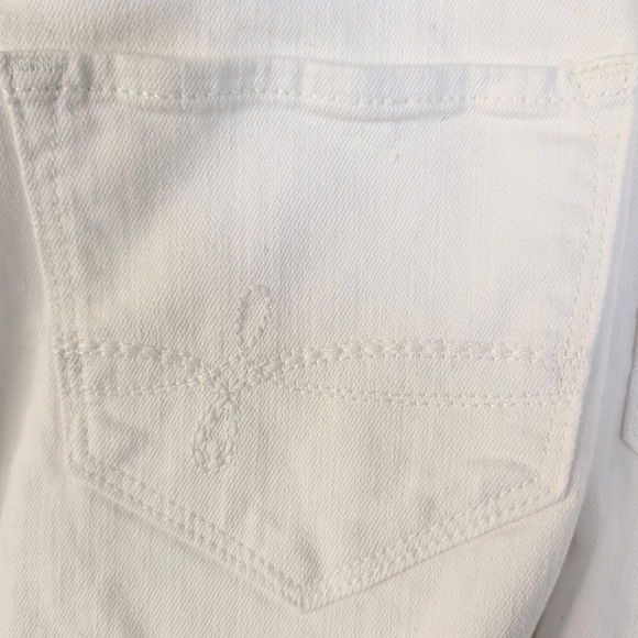 Levi's Denizen White Denim Bib Shortalls 90s Aesthetic Utility Chic - Picture 9 of 13